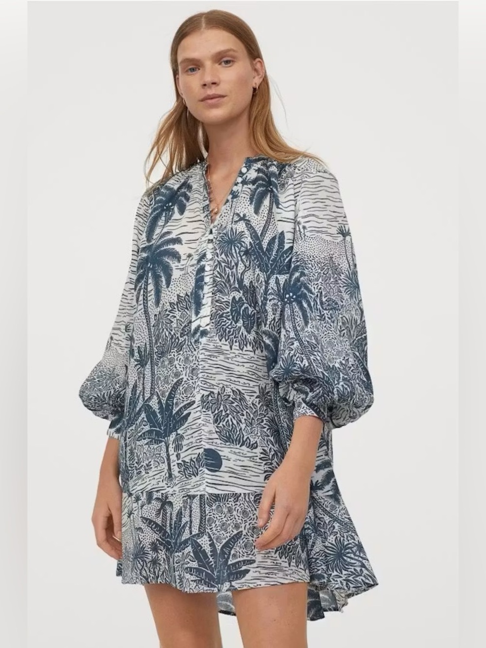 Desmond & Dempsey x H&M cotton blend tunic dress